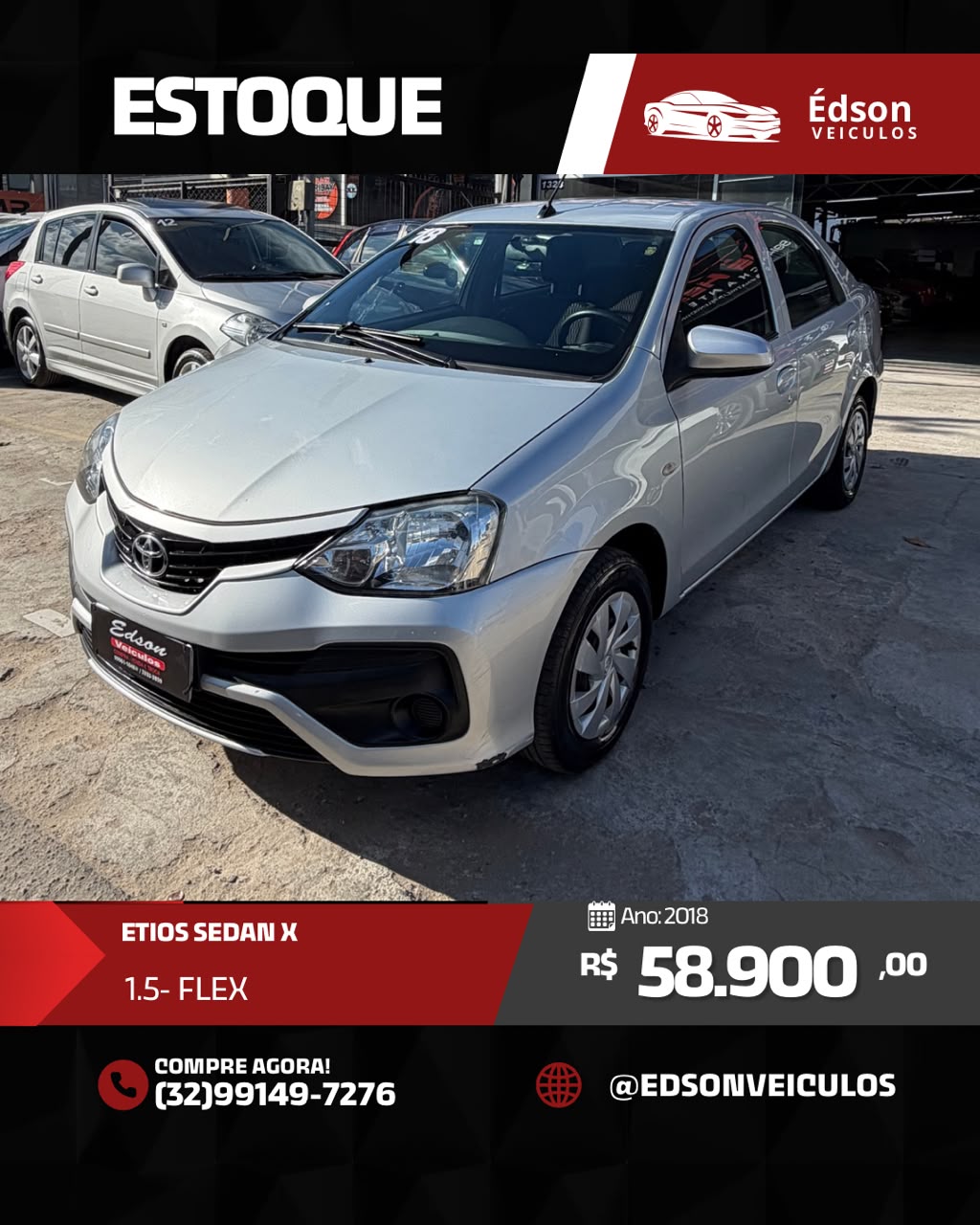 Toyota ETIOS X Plus 1.5 Flex 16V 5p Mec.